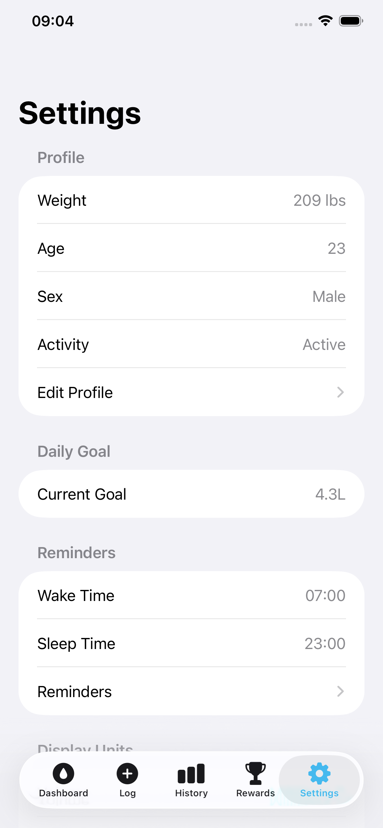 Settings